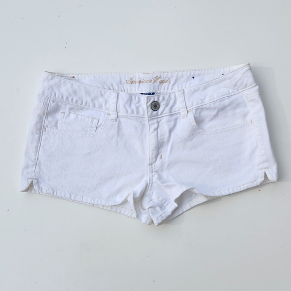 American Eagle Outfitters Women's Shorts in White - Stretch Material - Size 12 - Picture 1 of 10